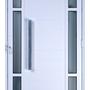 Imagem de Porta De Alumínio Lambril Com Visor Duplo Com Puxador 2,10 X 0,90 Direita Linha All Soft Cor Branco