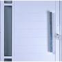 Imagem de Porta De Alumínio Lambril Com Visor e Puxador 2,10 X 0,90 Direita Linha All Soft Cor Branco