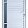 Imagem de Porta De Alumínio Palheta Com Visor 2,10 X 1,00 Direita Linha All Soft Cor Branco