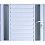 Imagem de Porta De Alumínio Palheta Com Visor Duplo 2,10 X 0,70 Direita Linha All Soft Cor Branco