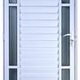 Imagem de Porta De Alumínio Palheta Com Visor Duplo 2,10 X 0,70 Esquerda Linha All Soft Cor Branco