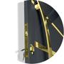 Imagem de Porta de Aluminio Pivotante Lambril 210x100cm com Puxador Super Evolution Brimak Preto Dourado