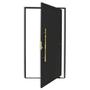 Imagem de Porta de Aluminio Pivotante Lambril 210x100cm com Puxador Super Preto Dourado