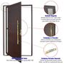 Imagem de Porta de Aluminio Pivotante Lambril 210x100cm com Puxador Super Visione Brimak