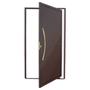 Imagem de Porta de Aluminio Pivotante Lambril 210x120cm com Puxador Super Savana Brimak Marrom Corten Dourado