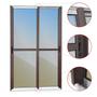 Imagem de Porta de Correr 2 Folhas Moveis 210 X 150 Elite com Fecho Automático Vidro Reflex
