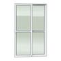 Imagem de Porta de Correr 2 Folhas Moveis 210 X 200 Elite com Fechadura Tetra Vidro Liso