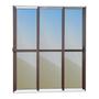 Imagem de Porta de Correr 3 Folhas Moveis Sequenciais 210 X 150 Elite com Fechadura Tetra Vidro Reflex