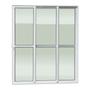 Imagem de Porta de Correr 3 Folhas Moveis Sequenciais 210 X 200 Elite com Fechadura Tetra Vidro Liso