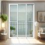 Imagem de Porta de Correr 3 Folhas Moveis Sequenciais 210 X 200 Elite com Fechadura Tetra Vidro Liso