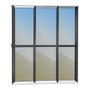 Imagem de Porta de Correr 3 Folhas Moveis Sequenciais 210 X 200 Elite com Fechadura Tetra Vidro Reflex