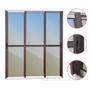 Imagem de Porta de Correr 3 Folhas Moveis Sequenciais 210 X 200 Elite com Fecho Automático Vidro Reflex