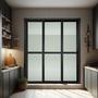 Imagem de Porta de Correr 3 Folhas Moveis Sequenciais 210 X 240 Elite com Fechadura Tetra Vidro Liso