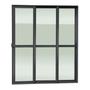 Imagem de Porta de Correr 3 Folhas Moveis Sequenciais 210 X 240 Elite com Fechadura Tetra Vidro Liso