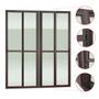 Imagem de Porta de Correr 4 Folhas Moveis 210 X 200 Elite com Fechadura Tetra Vidro Liso