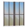 Imagem de Porta de Correr 4 Folhas Moveis 210 X 200 Elite com Fechadura Tetra Vidro Reflex Mix Corten