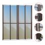 Imagem de Porta de Correr 4 Folhas Moveis 210 X 240 Elite com Fecho Automático Vidro Reflex