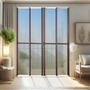 Imagem de Porta de Correr 4 Folhas Moveis 210 X 240 Elite com Fecho Automático Vidro Reflex