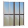 Imagem de Porta de Correr 4 Folhas Moveis 210 X 240 Elite com Fecho Automático Vidro Reflex Mix Corten