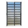 Imagem de Porta de Correr com Travessas 2 Folhas Moveis 210 X 200 Elite com Fechadura Tetra Vidro Reflex