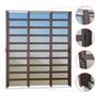 Imagem de Porta de Correr com Travessas 3 Folhas Moveis Sequenciais 210 X 200 Elite com Fechadura Tetra Vidro