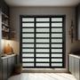 Imagem de Porta de Correr com Travessas 3 Folhas Moveis Sequenciais 210 X 240 Elite com Fechadura Tetra Vidro