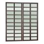 Imagem de Porta de Correr com Travessas 4 Folhas Moveis 210 X 200 Elite com Fecho Automático Vidro Liso