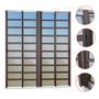 Imagem de Porta de Correr com Travessas 4 Folhas Moveis 210 X 240 Elite com Fechadura Tetra Vidro Reflex