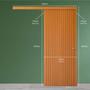 Imagem de Porta de Correr de Madeira Ripada Completa 210x82cm com Fechadura e Ferragens