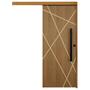 Imagem de Porta de Correr Padrão Imbuia Agatha Trilho Embutir Puxador Tubolar 800 Mm 102 X 210 Esquerdo