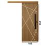 Imagem de Porta de Correr Padrão Imbuia Agatha Trilho Embutir Puxador Tubolar 800 Mm 102 X 210 Esquerdo