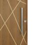 Imagem de Porta de Correr Padrão Imbuia Agatha Trilho Embutir Puxador Tubolar 800 Mm Cromado 82 X 210 Direito