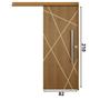 Imagem de Porta de Correr Padrão Imbuia Agatha Trilho Embutir Puxador Tubolar 800 Mm Cromado 82 X 210 Direito