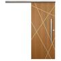 Imagem de Porta de Correr Padrão Imbuia Agatha Trilho Vision Puxador Barra Chata 800 Mm 110 X 210 Direito