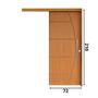 Imagem de Porta de Correr Padrão Imbuia Belissima 6 Trilho Embutir Puxador Tubolar 800 Mm Cromado 72 X 210 Dir