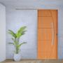 Imagem de Porta de Correr Padrão Imbuia Belissima 6 Trilho Vision Puxador Curvo 600 Mm 110 X 210 Esquerdo