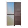 Imagem de Porta de Correr Venez. 3 Folhas Moveis 210 X 150 Elite com Fecho Automático Vidro Reflex