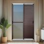 Imagem de Porta de Correr Venez. 3 Folhas Moveis 210 X 150 Elite com Fecho Automático Vidro Reflex