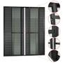Imagem de Porta de Correr Venez. 6 Folhas Moveis 210 X 200 Elite com Fechadura Tetra Vidro Liso