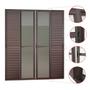 Imagem de Porta de Correr Venez. 6 Folhas Moveis 210 X 240 Elite com Fecho Automático Vidro Liso