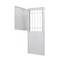 Imagem de Porta de Giro em Alumínio Branco Caribe Max 215x80x6cm Direita c/ Postigo Grade Jap