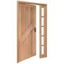 Imagem de Porta de Madeira Lambril 213x119cm com Batente 9,4cm EWK P14 M33 Rondosul