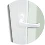 Imagem de Porta de PVC de Correr 210x120cm com 2 Folhas e Vidro Liso Temperado com Cremona ITEC Brimak