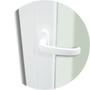 Imagem de Porta de PVC Integrada 230x200cm com 2 Folhas e Vidro Liso Temperado com Cremona  ITEC Brimak