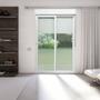 Imagem de Porta de PVC Integrada de Correr 230x150cm com 2 Vidros Lisos Temperados com Cremona ITEC Brimak
