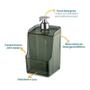 Imagem de Porta Detergente 500Ml Dispenser Com Porta Bucha Slim Preto