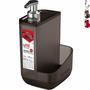 Imagem de Porta Detergente Dispenser 550ml E Compartimento P/ Esponja Bucha Pia de Cozinha - Ordene