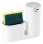 Imagem de Porta Detergente Dispenser Líquido Esponja Prático com Dosador Arthi Linha Conceito Branco e Cromado