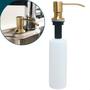 Imagem de Porta Detergente Dourado Dispenser Embutir Inox 350Ml Gold