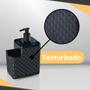 Imagem de Porta Detergente e Esponja Rattan 500ml Preto Dispenser - Arqplast